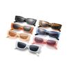 Gafas de sol rectangulares de montura pequeña de color rojo de red europea y americana para mujer, gafas de sol con personalidad de moda, gafas de hip-hop, una generación de cabello