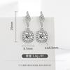 Pendientes de borla cuadrada con microincrustaciones de circonita para mujer, chapados en plata S925, elegantes y combinables, 2023