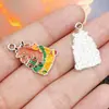 Mezcla 20 Aceite de Goteo Blanco K Muñeco de Nieve Navideño Árbol de Navidad Papá Noel Colgante de Aleación Pulsera DIY Accesorios de Joyería