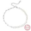 Pulsera Huasheng de Plata S925 Perla de Agua Dulce Natural Estilo Pétalo Barroco Venta Directa de Fábrica Mayoreo