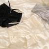 Tira Duende ~ Renda Cruzada Sexy com Cadarço Lingerie Feminina Desejo Puro Cetim Sedoso Cintura Baixa Calcinha Feminina