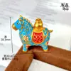Tienda de Oro Mismo Estilo Collar Colgante de Caballo Chapado en Oro Esmalte Diseño de Caballo Tang Año del Caballo del Zodiaco Cadena para Suéter