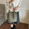 Bolso Tote Retro de Gamuza con Lunares Estilo Coreano para Mujer 2026 Nueva Moda Gran Capacidad para Viajar al Trabajo Bolso de Hombro Único
