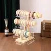 En Stock Estante Vertical de Terciopelo de Tres Niveles de Gran Capacidad para Almacenamiento de Pulseras, Gomas para el Cabello, Accesorios para el Cabello y Colgador de Joyería