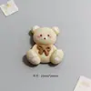 Gravata Borboleta de Cor Sólida Brilhante Urso Acessórios de Resina Buraco de Cola Creme Chaveiro de Sapato Pingente Grampo de Cabelo Caneta com Contas Material