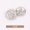 Botões quadrados com borda estampada para casacos pequenos estilo Chanel, roupas, gabardines, agasalhos, suéteres e malhas; botões de metal