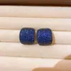 Pendientes Brillantes de Circonita de Colores en Forma de Gota de Agua y Cuadrados, Pendientes de Lujo Ligero de Gama Alta, Pendientes de Temperamento Lujoso para Chicas Ricas, Pendientes para Mujer