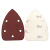 Papel de Lija Rojo Triangular 98*140mm 5 Agujeros Forma Especial Papel de Lija Autoadhesivo Papel de Lija de Felpa Carpintería Metal Pulido Papel de Lija