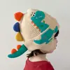 Toucas de Outono e Inverno para Bebês, Toucas de Lã Fofas e Super Fofas em Forma de Dinossauro, Toucas de Tricô Pulôver Quentes de Inverno para Meninos e Meninas