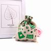 Saco de Presente Vermelho de Natal com Dourado Cordão Armazenamento Moldura Bolsa de Algodão Saco para Embalar Doces Figurine de Abóbora Árvore de Natal