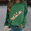 Sudadera de Mujer con Estampado de Gato, Cuello Redondo, Moda Otoño Europeo y Americano, Nueva en Amazon Ebay
