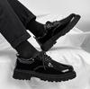 Zapatos de cuero Daifa para hombre, otoño nuevo, estilo retro británico brillante de herramientas de moda versátil formal para novio, zapatos de boda