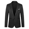 Chaqueta de traje de primavera para hombre, informal, combinable, coreana, de un solo pecho, de un solo color, pequeña, para hombre.