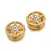 Novas Contas Espaçadoras Francesas de Alta Qualidade Cravejadas com Diamantes Aço Inoxidável Revestido a Vácuo Cor Duradoura Espaçador Cristal Material para Miçangas DIY
