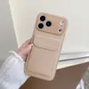 Adecuado para Funda de Teléfono iPhone 17 Pro Max, Cuero Liso Patrón Lichi Soporte con Ranura para Tarjetas, Cubierta Anti-Caída Apple 16 Transfronteriza 15