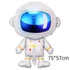 Tema de Anime Cumpleaños Infantil Astronauta Nave Espacial Cohete Globo de Película de Aluminio Diseño de Ciencia Ficción Globo Decorativo
