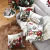 Nueva Funda de Almohada Navideña Estampado Digital Dormitorio Sala de Estar Sofá Decorativa Lumbar Cojín Funda de Cojín Fábrica Venta al por Mayor
