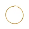 Pendientes Exagerados de Círculo Grande con Agujero en la Oreja Anillo para la Oreja Pendientes de Acero Inoxidable Joyería de Acero de Titanio Color Dorado 18K Electrochapado