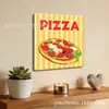Placas de lata retro personalizadas para fast-food para paredes de restaurantes, arte decorativo de lata quadrado 20x30cm