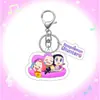 Grupo de Chicas Cazadoras de Demonios Llavero Acrílico de Dos Piezas Periférico de Anime Colgante 2D para Mochila Regalo para Estudiante