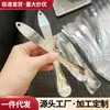 Colher de Aço Inoxidável Padrão Folha Criativo Pá para Recheio de Pastel Colher de Mistura Colher de Sorvete Colher de Sobremesa