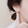 Corea del Sur Dongdaemun Circonita Micro-incrustada Fila de Oreja de Cuatro Garras Elegante Sencillo Moda Celebridad de Internet Nuevo Arete Tiktok