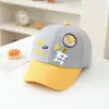 Chapéu Versátil para Bebês e Crianças Pequenas da Primavera de 2026 Chapéu de Boné de Baseball com Bordado de Patch de Desenho Animado para Crianças Chapéu da Moda Estiloso com Proteção Solar