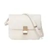 Bolso Caja de Piel de Vaca Tofu para Mujer, Bolso Pequeño Cuadrado Vintage de Cuero Genuino Cruzado de Azafata, Bolso de Hombro Versátil de Moda para Viajes de Negocios
