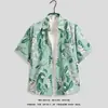 Moda Versátil Tendencia de Verano Estilo Hong Kong Conjunto Retro para Pareja Camisa de Playa Artístico Nuevo Top Simple de Moda