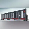 Puerta corredera sin riel de aleación de aluminio, Puerta corredera y abatible automática segmentada de acero inoxidable, Fabricante de puerta corredera eléctrica inteligente