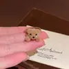 Anillo Abierto de Oso Marrón Lindo para Mujer 2025 Nuevo Popular Anillo Apilable Extraño y Raro Anillo para Dedo Índice de Otoño e Invierno