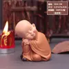 Ornamento de Artesanato em Resina de Monges Pequenos do Templo Shaolin para Mesa de Escritório, Decoração de Mesa de Chá, Pet de Chá Inspirado em Zen