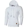 Nova Jaqueta Moletom com Capuz de Cores Quentes, Moletom com Listras Jacquard, Manga Longa, Nova Coleção Outono e Inverno Masculina Europeia e Americana