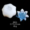 Novo molde de silicone líquido em formato de flor de rosa, papoula e peônia, argila macia, açúcar, gesso