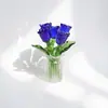 Ramo de Flores Artificiales de Rosa de Vidrio Hecha a Mano en Zibo, Arreglo Floral, Flor Preservada de Vidrio, Adorno de Decoración de Escritorio, Comercio Exterior Transfronterizo