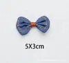 Tecido Jeans Flor de Cinco Pétalas Enchimento de Algodão Laço Acessórios DIY Gatinho Acessórios de Cabelo para Crianças Acessórios de Bolsa Roupa
