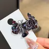 Duende Morado~Pinza para el Cabello con Lazo de Pedrería Pinza Lateral Pinza para Mechones Sueltos Pinza de Una Palabra Accesorio para el Cabello Pinza Superior Pinza para el Cabello