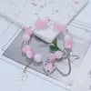 Pulseira Cristal Sereia Estilo Floresta Doce Nova Super Fada Feminina Design de Nicho Ins Versátil Estudante Melhor Amiga Pulseira DIY