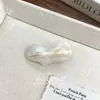 Grampo de Cabelo Retrô Coreano de Acetato com Pérolas Presilha Bico de Pato Moda Franja Lateral Acessório de Cabelo Adorno de Cabeça
