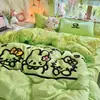 Novo Conjunto de Cama de Quatro Peças Bordado com Fio Bouclé Classe A 2026 - Gatinhos Desejosos