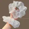 Scrunchie Floral para Mulheres 2026 Novo Estilo Elástico de Cabelo Corda para Rabo de Cavalo Acessório de Cabelo
