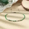 Pulseira Colorida de Miçangas de Arroz Estilo Boho para Mulheres, Cordão de Mão Ajustável com Pedra Multifacetada Nicho Estilo Ins, Tendência de Joias Transfronteiriça