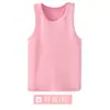 Colete Infantil de Verão Classe a Algodão Respirável Elástico Masculino e Feminino Colete de Bebê Roupa Externa Cor Pura Camiseta Regata para Meninas e Meninos