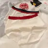 Chica Cereza Vintage 10A Suave Ribete de Encaje Cintura Media Agradable al Tacto Algodón Puro Ropa Interior Femenina Antibacteriano Entrepierna Extendida