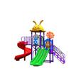 Tobogán Combinado para Inmuebles, Tobogán Grande para Exteriores de Guardería, Columpio de Plástico para Exteriores para Niños, Ensamblaje Multifuncional