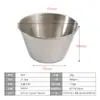 Taza de Salsa de Acero Inoxidable, Plato de Salsa para Restaurante de Barbacoa Coreana, Plato de Salsa para Hot Pot, Plato de Salsa para Comida Occidental, Plato para Salsa para Untar, Tazón Pequeño Personalización