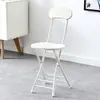 Silla Plegable, Taburete, Silla con Respaldo, Silla de Comedor Portátil para el Hogar, Taburete Redondo Moderno Simple de Moda Creativo, Silla de Oficina