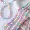 Roda de Contas Coloridas Mistas Facetadas de Sorvete 8mm Pulseira Colar DIY Feito à Mão Contas Soltas Acessórios Material de Joalheria Contas