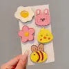 Adesivos Mágicos de Flores Infantis para Arrumar o Cabelo de Bebê, Presilhas de Cabelo Doces de Desenho Animado, Adesivos Fofos de Franja Sem Marcas