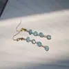 Pendientes de Perla Aguamarina Conformes Clip de Oreja Accesorios Hanfu Estilo Chino Antiguo Estilo Nacional Nuevo 2024 Regalo de Tanabata